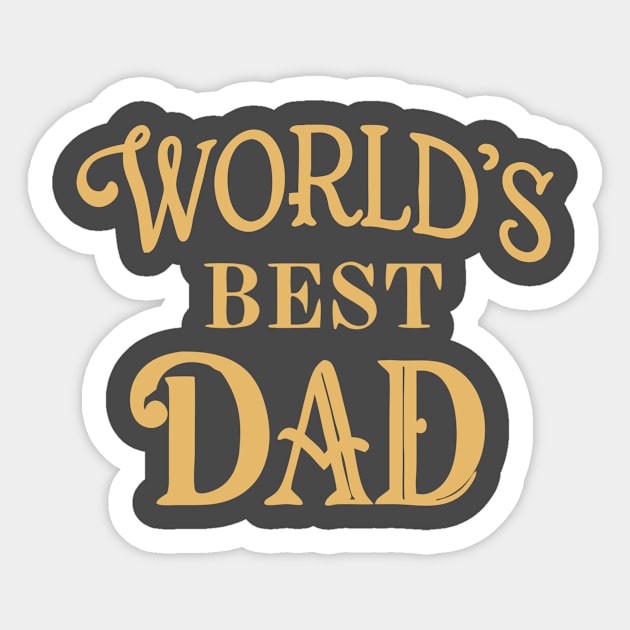 Word's Best Dad Sticker by DonWillisJrArt